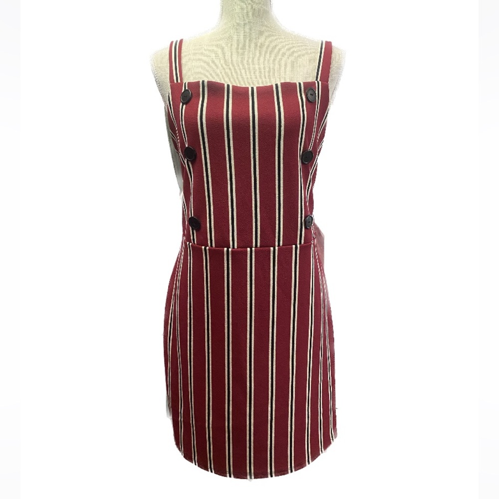 Sweetkie Striped Button Panel Dress